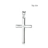 925 Sterling Silver Solid Cross Necklace Small or Large Cross Pendant Minimalist Tiny Necklaces Dainty Jewelry CYD432