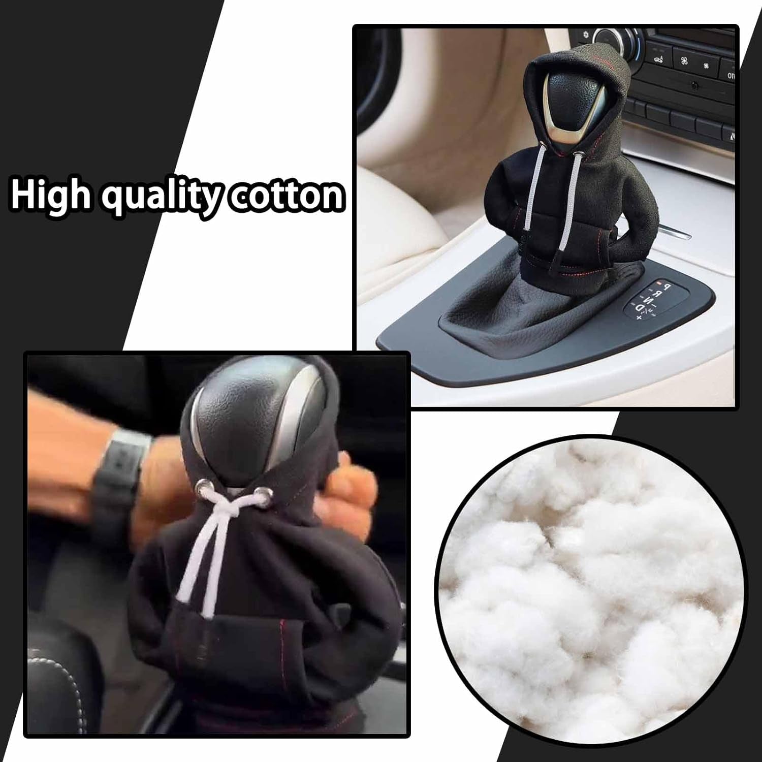 Gear Stick Hoodie,Car Gear Shift Knob Cover Creative Hoodie Car Gear Stick Cover,Gearstick Hoodie Shifter Knob Hoodie Cover Car Interior,Hoodie for Gear Stick Car Decor Gear Shift Knob Cover